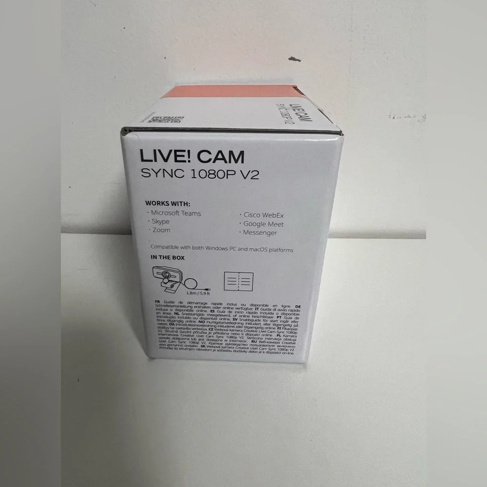 Creative Live! Cam Sync 1080p V2 Webcam - 30 fps - Dual Mic - Black - USB 2.0